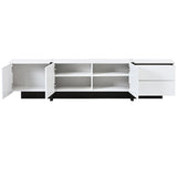White & Black Contemporary Rectangle Design TV Stand, Unique Style TV Console Table 42184510