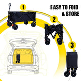 Foldable Wagon with Extended Tailgate, Waterproof Dustproof UV Resistant Wagon Rain Covers, Heavy W321P269240