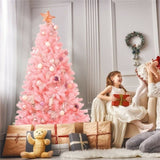 6ft Pink Christmas Tree - 1036 Flourishing Branch Tips for Dreamy Festive Ambiance 68375270