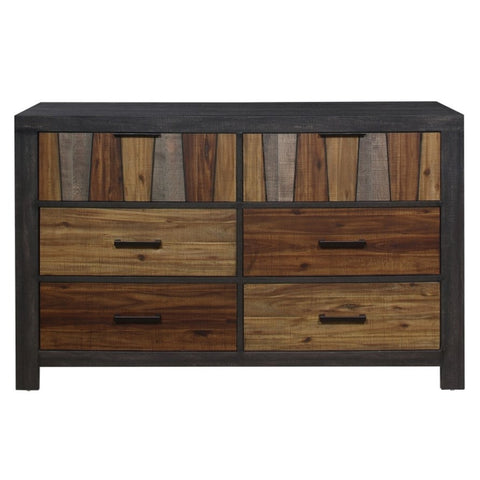 ZUN Unique Style Multi Color Finish Modern Industrial Bedroom Furniture 1pc Dresser, 6 Dovetail Drawers B011P183417