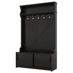 ZUN Hall Tree with Top Shelf and Storage Bench, Hallway Shoe Cabinet with Sliding Doors, Coat Rack with W1307P175740