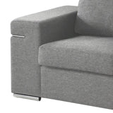 ZUN Gianna Light Gray Woven Fabric Arm Chair B061P184124