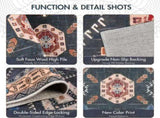 Boho Kitchen Rugs Sets 4 Piece with Runner Floral Kitchen Floor Mat Carpet Farmhouse Kitchen Rugs 81317779