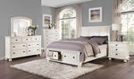 ZUN Casual White Finish 1pc Chest of Drawers Antique Bronze Tone Knobs Bun Feet Bedroom Furniture B01146547