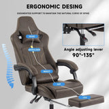 Gaming Chair, Video Game Chair with Massage Lumbar Support and Footrest, Comfortable Ergonomic W2367P288670