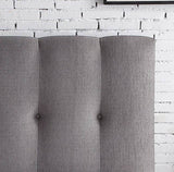 Bridgevine Home Tufted Upholstered Headboard with Nailhead Trim, Queen Size, Grey B108P163874