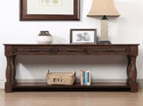 63inch Long Wood Console Table with 3 Drawers and 1 Bottom Shelf for Entryway Hallway Easy Assembly W1202114034