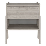 Hosley 1-Drawer 1-Shelf Nightstand Light Grey B06280567