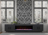 Radiance 94 inch Fireplace TV Stand, for TVs up to 100 inches, Black Finish B108P345212