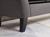 51.5" Bed Bench with Storage Grey Velvet W1097104005