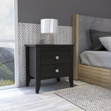 Windsor 2-Drawer Nightstand Black Wengue B06280040