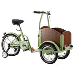 ZUN Foldable Tricycle for Kids Ages 6-12,Mini Cargo,Pet,Reverse Tricycle,Outdoor Parent-Child W1019P163629