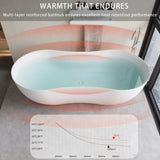 67" Freestanding Solid Surface Bathtub, Stone Resin Freestanding Bath Tub with Overflow and Pop-up W1573P225099