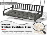 Outdoor Bench Cushion, 60 20 4 Inch, Tufted Waterproof Swing Cushion with Ties, for Patio Bench 16373593