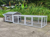118Wooden Chicken Coop Outdoor Hen House Poultry Cage with Free-range Doors, Nesting Box,Leakproof 52716236