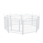 ZUN Dog Playpen Indoor 24 inch 8 Panels Metal Dog Pen Pet Dog Fence Outdoor Exercise Pen with Doors, W368P233997