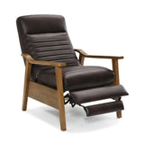 Asher Wood Arm Push Back Recliner - Burnished Brown B050P322580