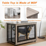 ZUN Dog Crate Furniture, Large Dog Kennel, 43"Wooden Pet Furniture with Pull-Out Tray, Home and Indoor W1212120269