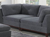Modular Living Room Furniture Corner Wedge Ash Chenille Fabric 1pc Cushion Wedge Sofa Couch. B011104328