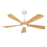 Hot sales 52 Inch Modern Ceiling Fan With 3 Color Dimmable 5 Solide Wood Blades Remote Control W2991P334793