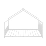Full Size House Bed with Roof and Colorful Lights, Metal Bed Frame with Slats and Legs, House Bed W1820P234583