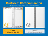 5-Layer Chrome Plated Iron Shelf with 1.5" Nylon Wheels 165*90*35 Chrome 36215778
