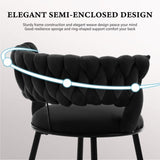 ZUN Office Chair Modern Desk Chairs,Velvet Mid Back Wide Seat Computer Task Vanity Chair for Home W1521P177842