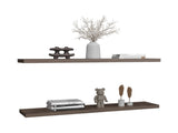Floating Shelves 1.50" H, with 2 Shelf, Walnut B097P250908