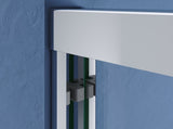 50-54 in. W x 72 in. H Chrome Finish,Sliding Shower Glass Door Adjustable Semi Frameless Shower W2269P324986