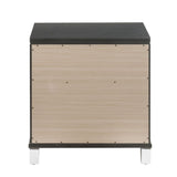 Metallic Grey 2-drawer Nightstand B062P181331