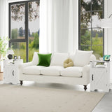 Farmhouse Nightstand Side Table, Wooden Rustic End Table, Tall Bedside Table with Electrical Outlets B082134941