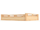 Full Size Floor Platform Bed with Full-length Guardrails, Low Profile Full Bed Frame, No Box Spring W1580P438793