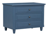 28''Pine Wood Nightstand 3 Drawers and Smooth Gliding Rails ,Simple Bedside Cabinet WF319366AAV