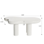 ZUN 39.4" Cloud Coffee Table, Cute Cream Coffee Table with 4 Solid Legs, Modern Carton Center Table for W2853P228927