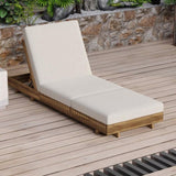 Outdoor Chaise Lounge Chair with 6-Position Adjustable Backrest,Acacia solid wood,TEAK COLOR N770P281696T