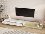 Modern TV Stand LED Lights , Entertainment Center Wooden TV Stand, TV Stand Desk Media Cabinet W1321P401002