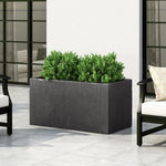 ZUN OUTDOOR LARGE SQUARE MGO PLANTER 35''L 70626.00BLK