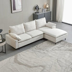 ZUN L-Shaped linen sectional sofa with right chaise,living room ,bedroom,office. 32408259