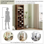 ZUN Stylish Design 30 Shoe Cubby Console, Contemporary Shoe Cabinet with Multiple Storage Capacity, Free 91535565