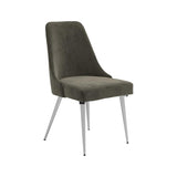 Grey and Chrome Padded Side Chair B062P153681