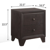 Espresso 2-drawer Nightstand B062P186508