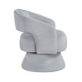 ZUN Modern Luxury Swivel Accent Chair 1pc Gray Velvet Upholstery Solid Wood Stylish Home Furniture B011P283813