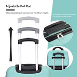 4-piece ABS lightweight suitcase, 14 inch makeup box, aircraft wheels LIGHT BLUE W284P149255
