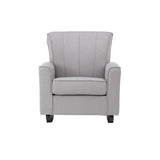 ZUN ACME Denzell Rocking Chair, Gray Linen AC02185