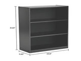 3-Shelf Bookcase with Adjustable Shelves,Black 68213683