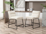 Milos Upholstered 26-inch Counter Height Stools, Set of 2,Vanilla White T2574P245862