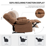 ZUN Massage Recliner Chair Sofa with Heating Vibration W1403P152417