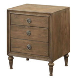 Reclaimed Oak Nightstand with 3-Drawer B062P189221