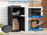 Dual Compartment Package Delivery Box with Code Lock & Key Lock, Galvanized Steel Parcel Mailbox for 95418728