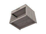 Nightstand 21"H, One Drawer, Low Shelf, Superior Top, Light Gray B097132928